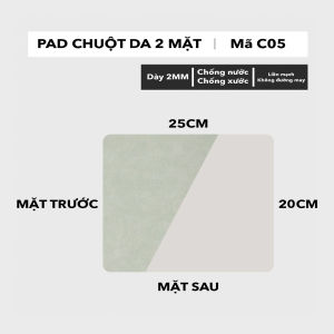 Pad Chuột Da PU 2 Mặt Cỡ Lớn Màu Xanh lá/Hồng Phấn - Giống da thật 90% - Chống Nước - Chống Trầy