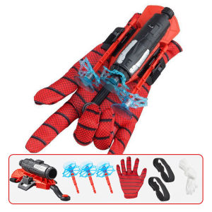 Mainan Anak Sarung Tangan Spiderman Launcher Spray - Sarung Tangan Spider Hero Mainan Kado Hadiah Super Hero Anak Laki Laki - Mainan anak jaring spiderman Shooter Tain set