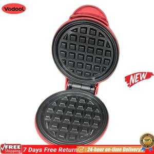 [VODF] Mini Waffle Maker Nonstick Sandwich Cake Baking Tray Quick Heat-Up Household Breakfast Electric Baking Pan for Kids and Families