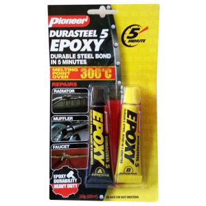 Keo Epoxy Durasteel 5 chịu nhiệt 300 độ C gắn các vết nứt vỡ gỗ nhựa kim loại dùng cho những nơi nhiệt độ cao