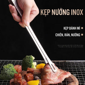 Kẹp Gắp Đồ Nướng Inox - Dụng Cụ Kẹp Gắp Thức Ăn Bánh Mì Đồ Chiên Rán Cho Nhà Hàng Gia Đình