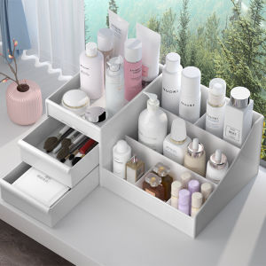 RAK KOSMETIK DRAWER 2 LACI MULTIFUNGSI KOTAK PENYIMPANAN MAKEUP COSMETIC - ShennyStore