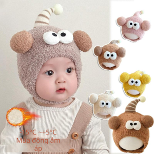 Mũ len trùm tai siêu dễ thương dành cho bé yêu phong cách thu đông