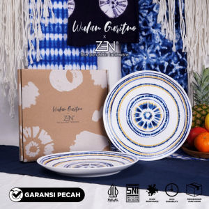 ZEN x WULAN GURITNO Piring Makan Keramik Blissful Asha 27cm 2 pcs +Box