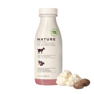 Nature by Canus Foaming Milk Bath Fresh Canadian Goat Milk Lavender Oil Vitamins A B3 Potassium Zinc Selenium 27.1 Fl Oz