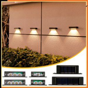 2/3/4 LED Solar Wall Lights Outdoors Home Deco Garden Decoration Waterproof Lampu Dinding Suria太阳能壁灯