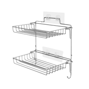 Y7RAN7 Nail-Free Folding Storage Rack Stainless Steel Wall Mounted Seasoning Jars Shelf Durable Space Saving Pot Lid Rack for Kitchen