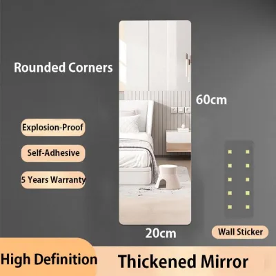 Acrylic wall mirror full-length mirror bathroom mirror self-adhesive mirror can be glued to wood tiles and rough walls