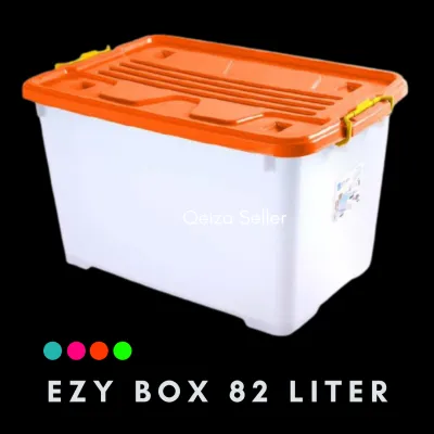 GRATIS ONGKIR! Container Box 130 Liter / 82 LITER (CEK GAMBAR) Besar Kuat Tebal Tahan Banting Roda Kokoh Ezy Box Berkualitas Biggy EZ-130