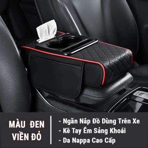 Đệm Tỳ Tay Ô Tô Da PU Thiết Kế Mới Nhất Đựng Nước Rút Giấy Cất Điện Thoại Túi Để Đồ