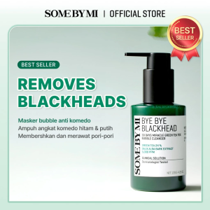 SOME BY MI Bye Bye Blackhead 30 Days Miracle Green Tea Tox Bubble Cleanser Blackhead Dissolve|Pore Deep Clean|Sebum Absorb|Pore Tightening|Skin Purifying Dual Texture Bubble Facial Cleanser