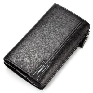 WITH VIDEO [Malaysia Stock]  Mens Leather Clutch Bag Handcarry Long Wallet Dompet Panjang Lelaki Kulit Halal