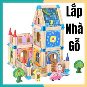 Đồ Chơi Lắp Ghép Mô Hình Nhà Gỗ - Công Trình Gỗ 3D Cho Bé - Đồ chơi Gỗ Thông Minh
