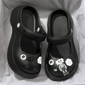 [Free Shipping] WomenS Summer Outdoor Slippers Non-Slip Thick-Soled New Style With A Closed-Toe Design And A Half-Slipper Style
