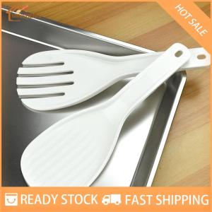 MIH ✨ COD ✨ ช้อนข้าวขนาดใหญ่ช้อนรับประทานอาหารทำจากพลาสติกแบบไม่ติดอุปกรณ์ในห้องครัวอุปกรณ์แบบม้วนช้อนตักข้าวอุปกรณ์ครัวแบบหนา