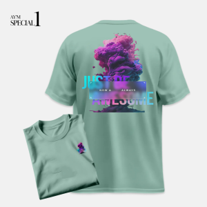 Kaos Baju Distro T shirt Motivasi - Just Be Awesome / Kaos Distro Lengan Pendek Pria Wanita Bahan 100% Katun Tebal adem Nyaman dipakai / Kaos Dewasa