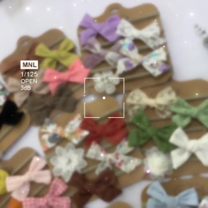 5Pcs Girls Bowknot Headbands Soft and Stretchy Headwear Elastic Hairbands Baby Hair Adorments for Infant Toddlers