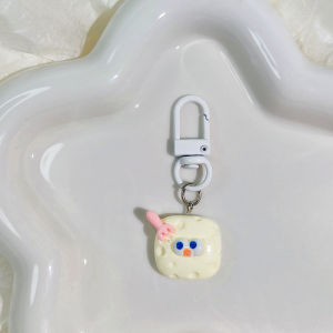 🔥Rabbit Cheese Biscuit Pendant Girl Heart Little Yellow Duck Key Chain Student Bag Accessory LovelylifeFu👍