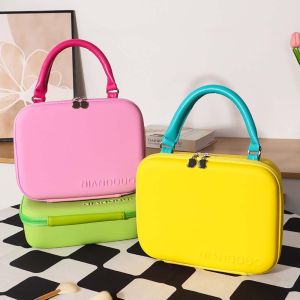 KINTHAZER จุได้มาก กระเป๋าเดินทางกระเป๋าเครื่องสำอาง อีวีเอ  Color กระเป๋าเครื่องสำอางแบบพกพา สีกากีเชิ๊ต ป้องกันน้ำกระเซ็น กระเป๋าแต่งหน้ามือถือ สำหรับผู้หญิง