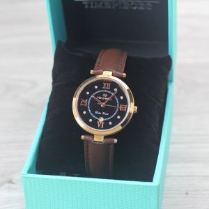 Jam tangan Wanita Hegner 412L tali kulit tanggal aktif analog original