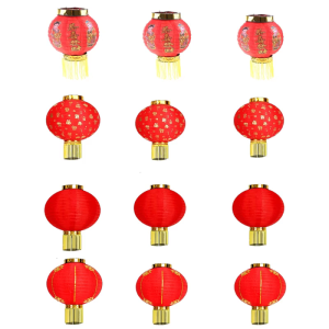 โคมไฟลายฮาโลวีนแขวนผ้าสไตล์จีนดั้งเดิมกันน้ำอุปกรณ์ตกแต่งบ้านที่โคมไฟงานฝีมือด้วยพู่