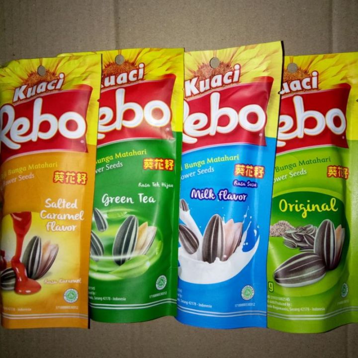 Kuaci Rebo 150 Gr Greentea Kwaci Rebo Original Milk Caramel Lazada