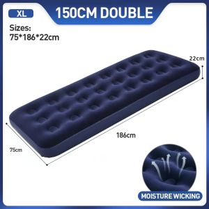 Air Bed Single/Double/Queen Inflatable Camping Portable Air Mattress With Free Air Pump