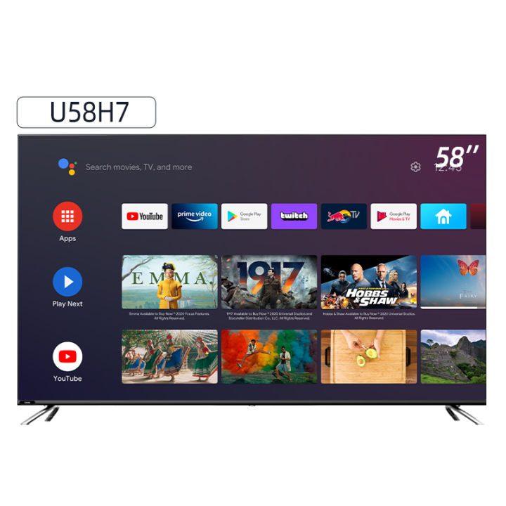 CHiQ 58 Inch Smart TV 4K UHD Android 4K Smart Ultra HD LED TV Frameless