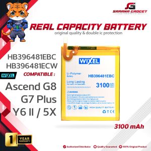 WIXEL Baterai HB396481EBC / HB396481ECW Huawei Ascend G8 Honor 5X Ascend G7 Plus Y6 II 4G Cam L21 CAM-L21 KII-L21 KII-L22 Double Power Batre Batrai Battery Original Ori HP Handphone Dual