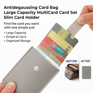 ที่เก็บบัตรที่กันแม่เหล็กและกันขโมย ได้รับการออกแบบให้มีความปลอดภัยสูง ที่เก็บบัตรหลายช่องแบบติดแน่น เหมาะสำหรับการจัดเก็บบัตรประจำตัว多卡位卡包