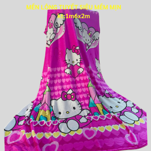 Chăn mền tuyết nhung 1 lớp ấm áp mền mịn kích thước 16x2m