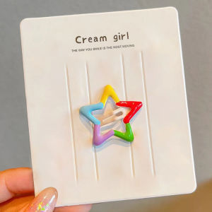 C.three Y2K Dopamine Colorful Hair Clip Mini Five-pointed Star BB Clip Cute Bangs Clip