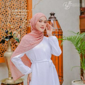 Koyu Hijab Pasmina Ceruti Lace Polkadot Premium Hot Sale