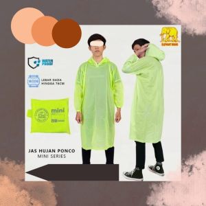 Jas Hujan Poncho Mini Cap Gajah Mantel Ujan Dewasa Ponco Lengan Elephant Brand Terusan