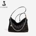 Foxer official store Crossbody bag women's large capacity commuter shoulder bag tote bag. 