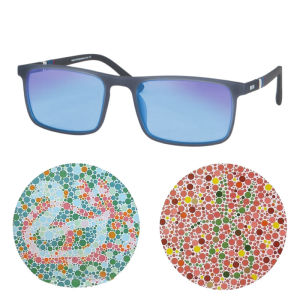 SHINU Fashion Red Green Color Blind Glasses for men or Protan Deutan improve Colorblind like acetate Sunglasses for men SH052CB