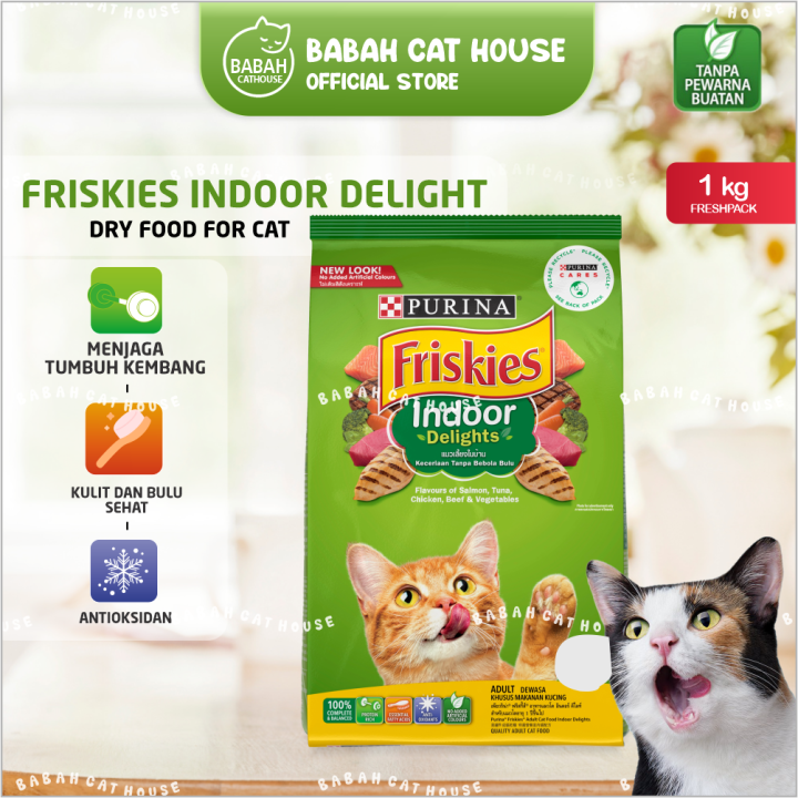 1Kg Friskies INDOOR DELIGHT ADULT Makanan Kering Kucing Dewasa