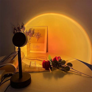 Lampu Sunset Pelangi Sunrise Starlight RGB Remote Proyektor Background Proyektor Fotografi Live Vlog Tiktok Youtube Instagram