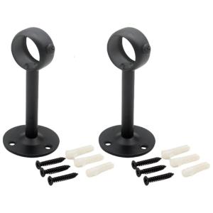 2pcs 25x100mm Ceiling Mounted Curtain Rod Brackets Stainless Steel Rods Holders For Drapery Poles