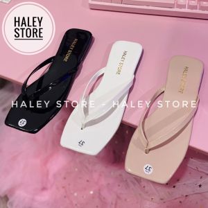 [HCM][ GIÁ HUỶ DIỆT ]Dép kẹp nữ dây trơn mũi vuông hot mang đi chơi mang trong nhà HALEY STORE