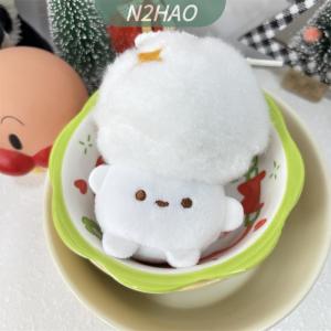 【N2HAO】 ตุ๊กตายัดนุ่นรูปเห็ดสีขาวสุดสร้างสรรค์น่ารักของเล่นพวงกุญแจกระเป๋าเป้สะพายหลังสำหรับเด็กผู้หญิงของขวัญวันเกิดสุดน่ารัก