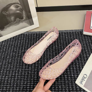 [Free Shipping] WomenS Summer Fashion Wedge Sandals With Closed Toe Hollowed-Out Breathable Design Non-Slip Soft Sole Beach Jelly Shoes