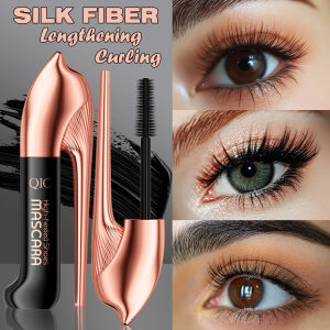QIC High-heeled Shoes Mascara 3D Fiber Mascara Long Black Volumizing Eyelash Extension Waterproof Eye Makeup Tool