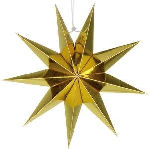 NOBLEE 9-Pointed Star Lanterns 30cm Folding Christmas Decorations DIY Crafts Home Decor for Indoor/Outdoor Windows