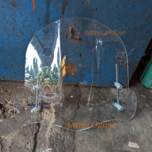 Visor Windshield Universal untuk Motor Matic/Bebek - Braket Adjustable Kompatibel Warna Dark Brown