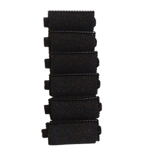 Combo 6 ống cuốn tóc mút tạo kiểu màu đen