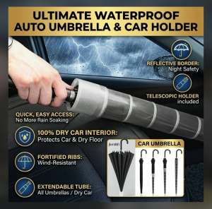 Umbrella Waterproof Cover 80cm Plastic Non-drip Car Retractable Cover Home Sleeve Holder Drip-proof Umbrella Transparent