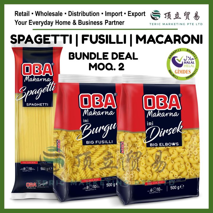[SG Bundle] OBA Makarna Pasta Macaroni Fusilli Spaghetti | Halal ...