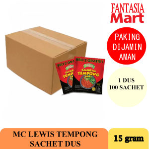 MC LEWIS SAMBAL TEMPONG ALA BALI DUS ISI 100 SACHET 15 GRAM FUN CORNER DENGAN PAKING AMAN