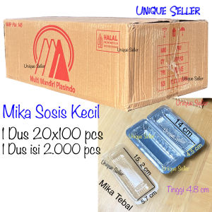 1 Dus Mika Sosis Kecil Pia 145 isi 2000 pcs MMP Tray Mika Sosis Hotdog Corndog Jagung Bakar Sate